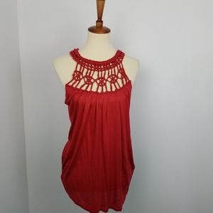 Banana Republic Crochet Neckline Tank Top